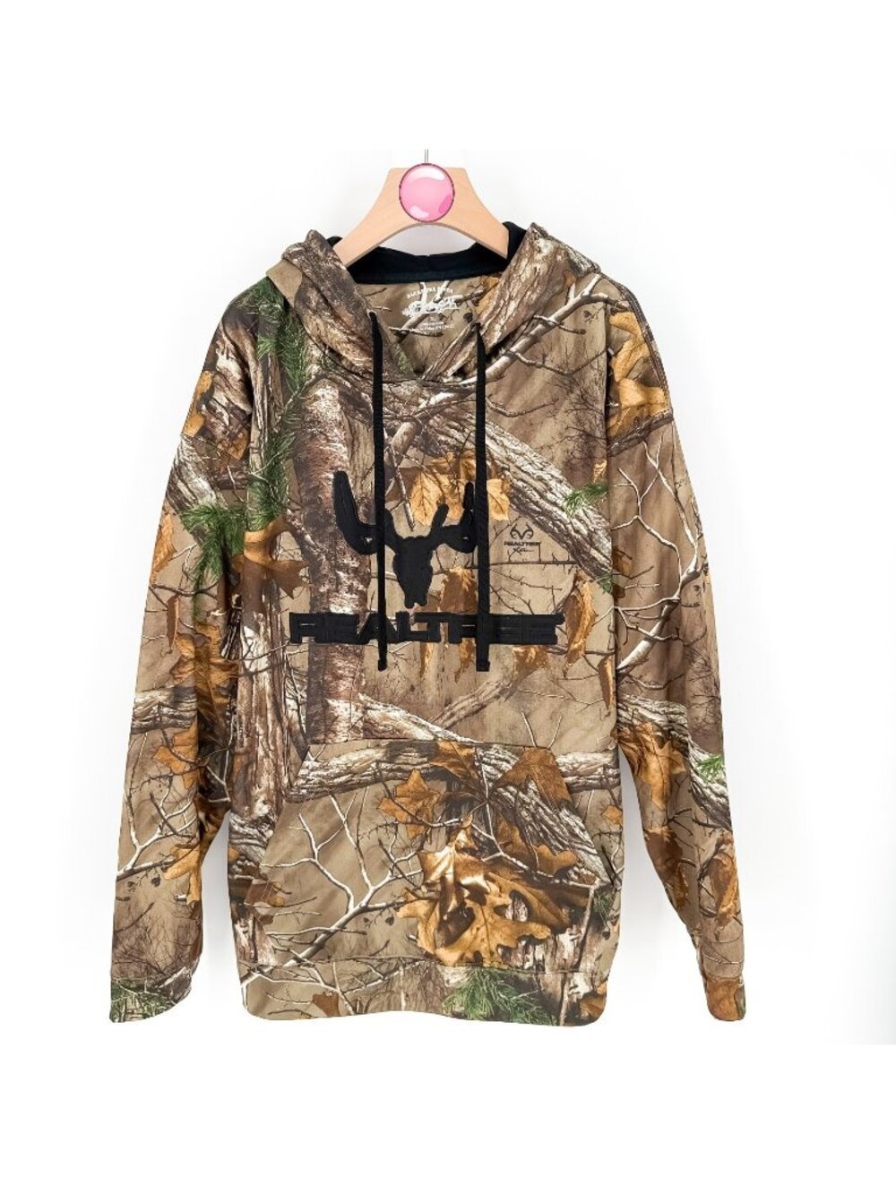 Buckhorn River RealTree Camo Hoodie Hunting Deer Skull Sweatshirt Men's XL